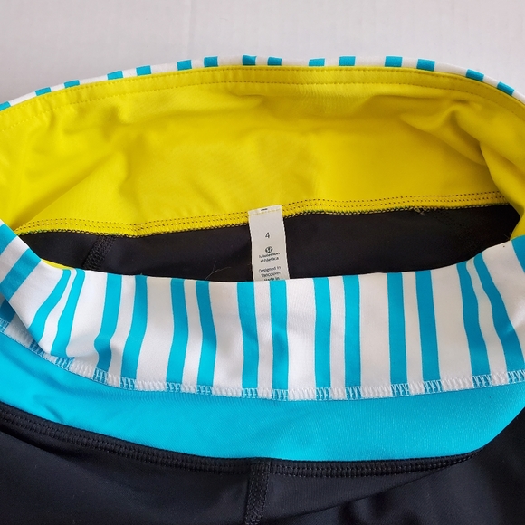 Lululemon Women's Black & Blue Capri Leggings, 4 - Picture 4 of 8